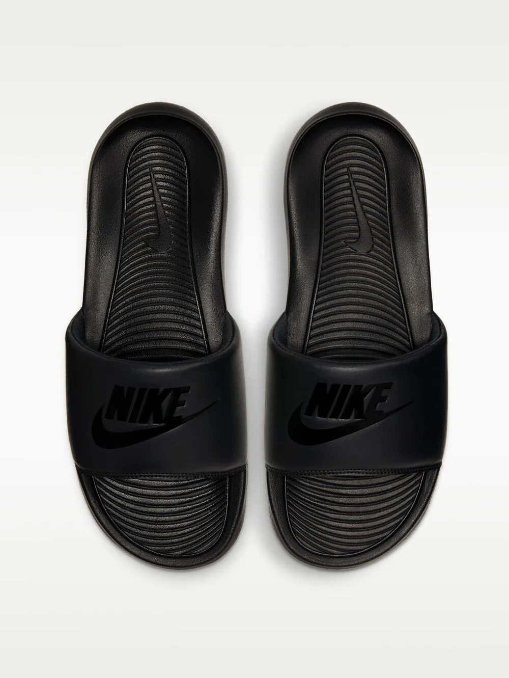 Nike Men's Black Logo Slide Sandals (12)
